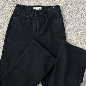 Women's Madewell Kick Out Crop Jeans, Black Rinse Wash, size 25